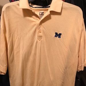 Men’s Large Michigan Wolverines Cutter&Buck Polo